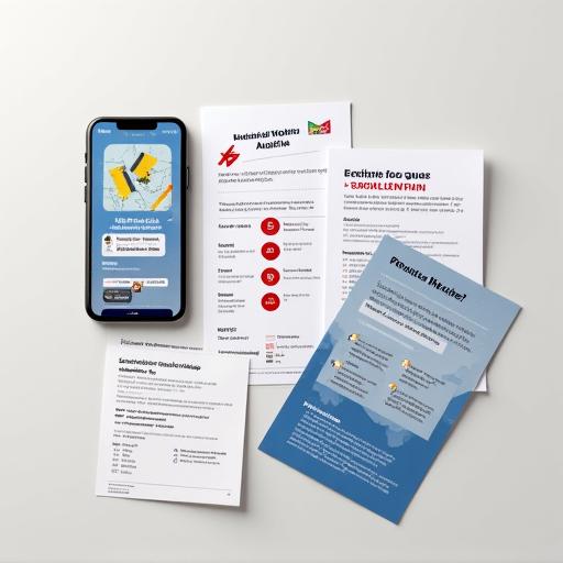 A mock-up showing a smartphone and printed documents featuring the Austrian Travel Pack contents.